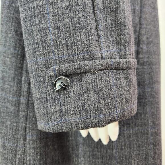 Vintage Custom Tailored Wool Monogramed Coat XLarge - Picture 12 of 16